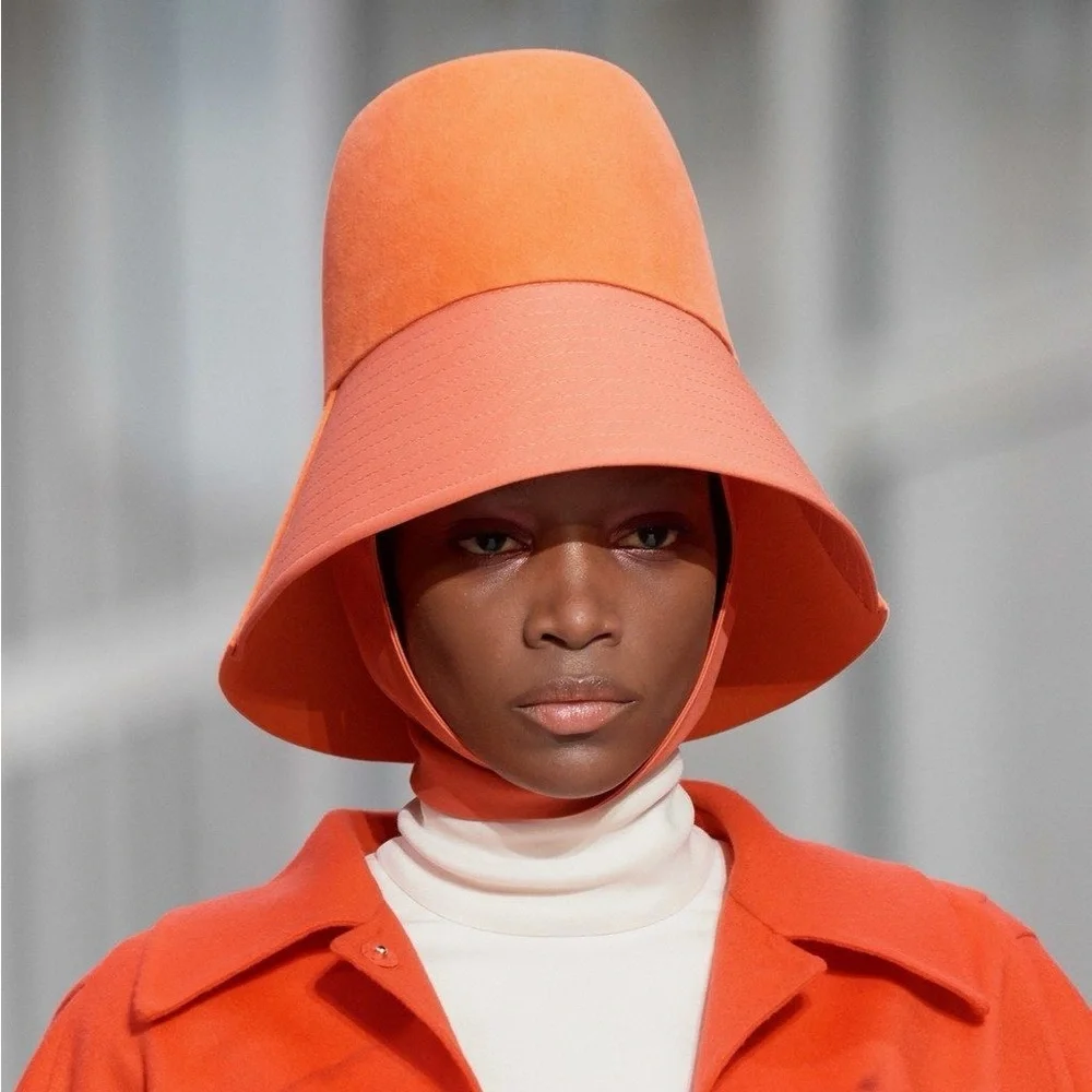 Valentino Fall RTW 2019 tie hat suede and leather